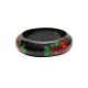 Wooden Bangles Flower Black