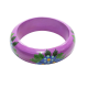 Wooden Bangles Flower Purple