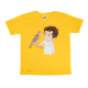 Nasser with Falcon Yellow Kids T-shirt by Noor Al Dirhem