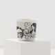 Qatari Woman Tea Cups (Black & White)