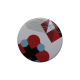 Swalif Button Pin - Red & Blue Dots