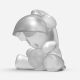 Urs Fischer's Untitled (Lamp/Bear) Football Crystal Figurine - Frost White