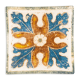 Découpage Tray - Spain Tile Four Blue and Gold Leaves