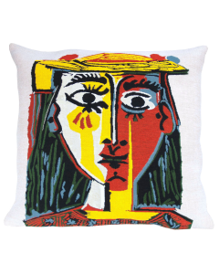 Cushion cover – Head of a woman with hat (Picasso) – 45 x 45 cm