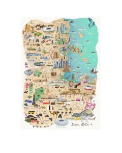 Doha Map Print by Saemi Kim