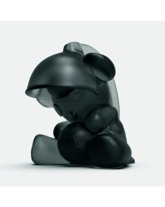 Urs Fischer's Untitled (Lamp/Bear) Football Crystal Figurine - Black