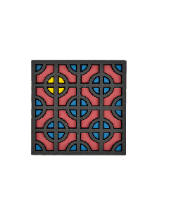 Coaster Gypsum Set of 6 – Circle Patterns