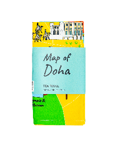 Doha Map Tea Towel