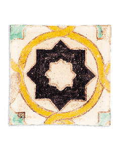 Découpage Tray - Spain Tile Octagon Star
