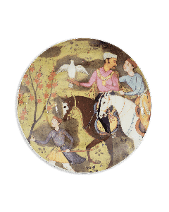 Museum of Islamic Art Plate - Two Horse riders (Jahangir Album)