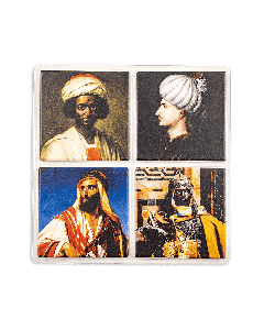 Lusail Museum Exhibition, Orientalist Male Portraits Coasters (Set of 4)