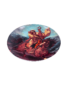 Lusail Museum Exhibition, Eugène Delacroix "Arab Horseman at the Gallop" Plate