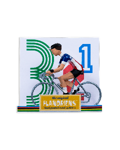 Miniature Cyclist with USA Flag Jersey 3-2-1 QOSM