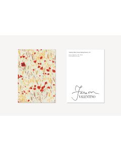 Forever Valentino Exhibition "Vintage" Red Floral Print Postcard