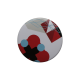 Swalif Button Pin - Red & Blue Dots