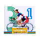 Miniature Cyclist with United Kingdom Flag Jersey 3-2-1 QOSM
