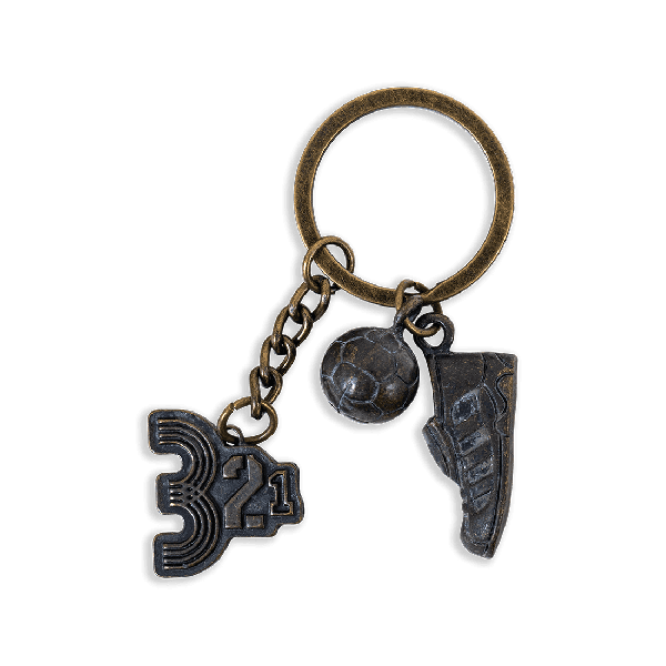 Football Keychain (Brass)  3-2-1 QOSM 