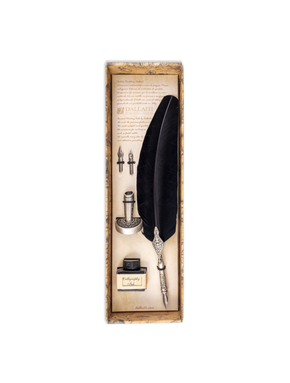 Dallaiti - Writing Set with Black Feather Pen | MIA Collection