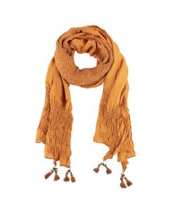 Saffron Silk Scarf by Shehnaz Ismail