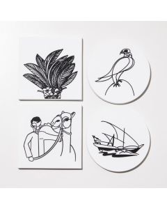 Set of 4 Magnets (Black & White)