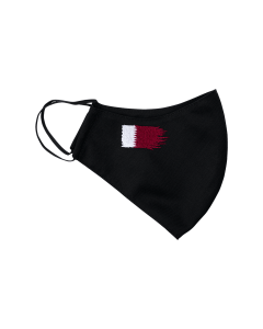 Face mask - Qatar flag embroidery