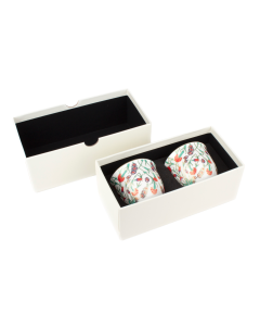 Museum of Islamic Art Ghawa Cups  - Orange Iznik Carnation (Set of 2)