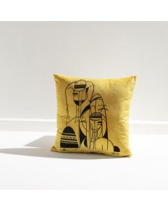 Qatari Family Pillow Case (Yellow)