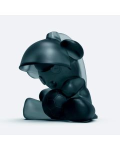 Urs Fischer's Untitled (Lamp/Bear) Football Crystal Figurine - Indigo Blue
