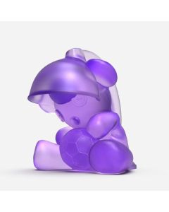 Urs Fischer's Untitled (Lamp/Bear) Football Crystal Figurine - Violet
