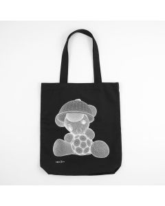Urs Fischer's Untitled (Lamp/Bear) Black and White Tote Bag