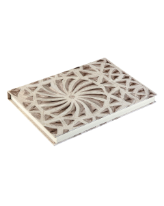 A5 Hardback Notebook gypsum pattern beige colour
