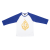 Al Jazeera Media Network  White with Blue 3/4 Sleeve Male T - shirt