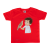 Nasser with Falcon Red Kids T-shirt by Noor Al Dirhem