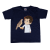 Nasser with Falcon Blue Kids T-shirt by Noor Al Dirhem 
