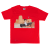 Nasser in Al Zubara Fort Red Kids T-shirt by Noor Al Dirhem