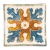 Découpage Tray - Spain Tile Four Blue and Gold Leaves