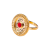Aurélie Bidermann Limonium Ring Red Bakelite , size 6